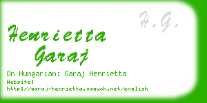 henrietta garaj business card